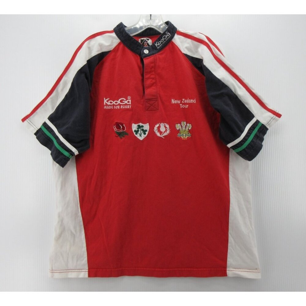 VINTAGE Kooga Rugby Polo Shirt XL 2005 New Zealand Tour Embroidered Jersey
